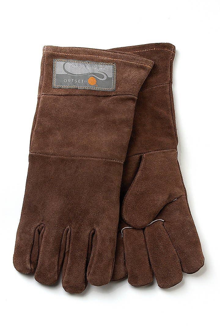 Gants de Protection en Cuir Brun - Ensemble de 2 Gants (15 po)