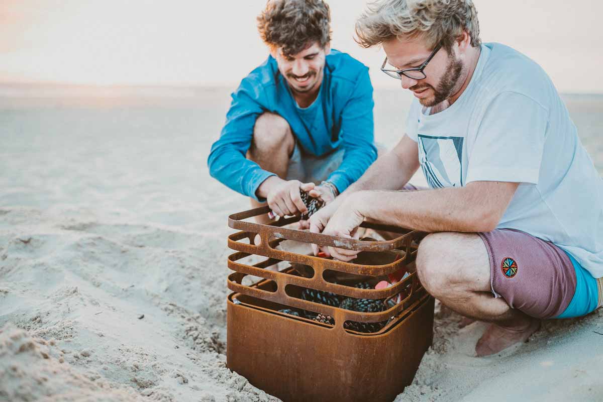 CUBE Brasero rouille